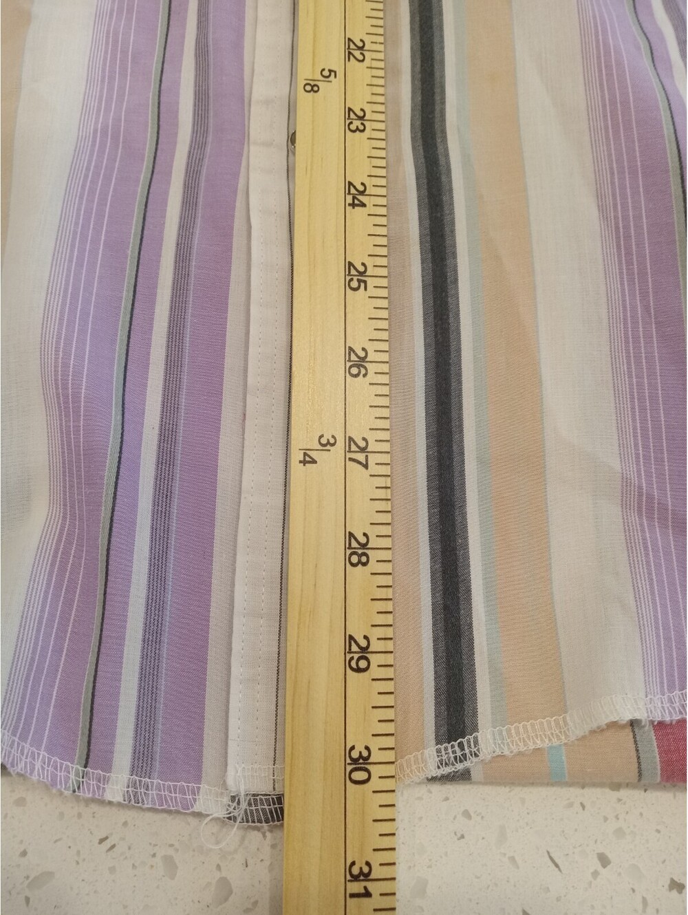 Wrangler Cowboy Cut Western Shirt Mens 17 Multi Stripe Pearl Snap X-Long Tails - Picture 3 of 6